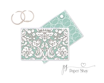 Index Card Binder, Flashcard Holder or Recipe Book, Laminated Note Card Binder, Blank Book, PS3003