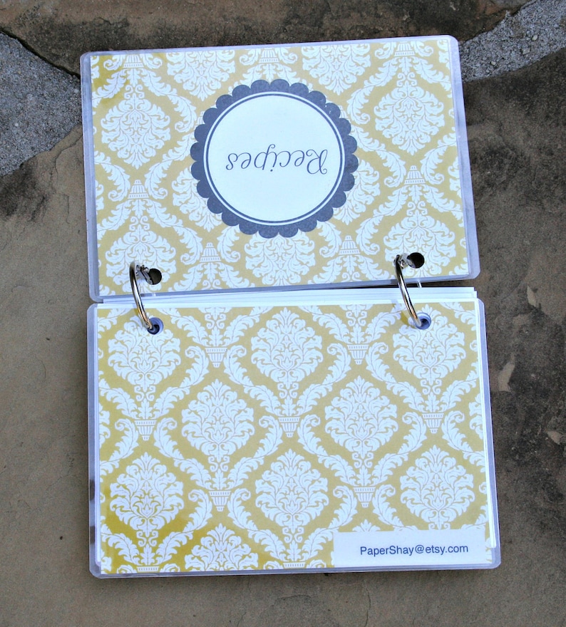 Recipe Card Binder Laminated 4 x 6 Index Card Binder Index Etsy