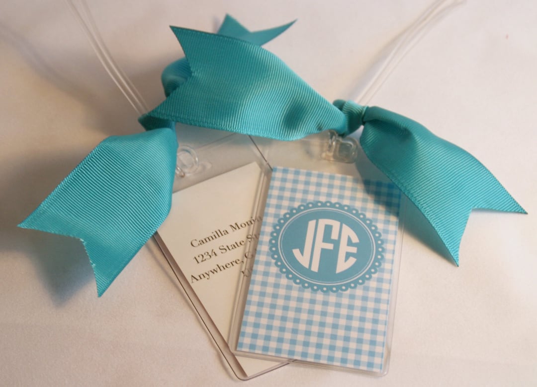 Custom Book Bag Tags Personalized Luggage Tags Set of 2 Kids Book Bag