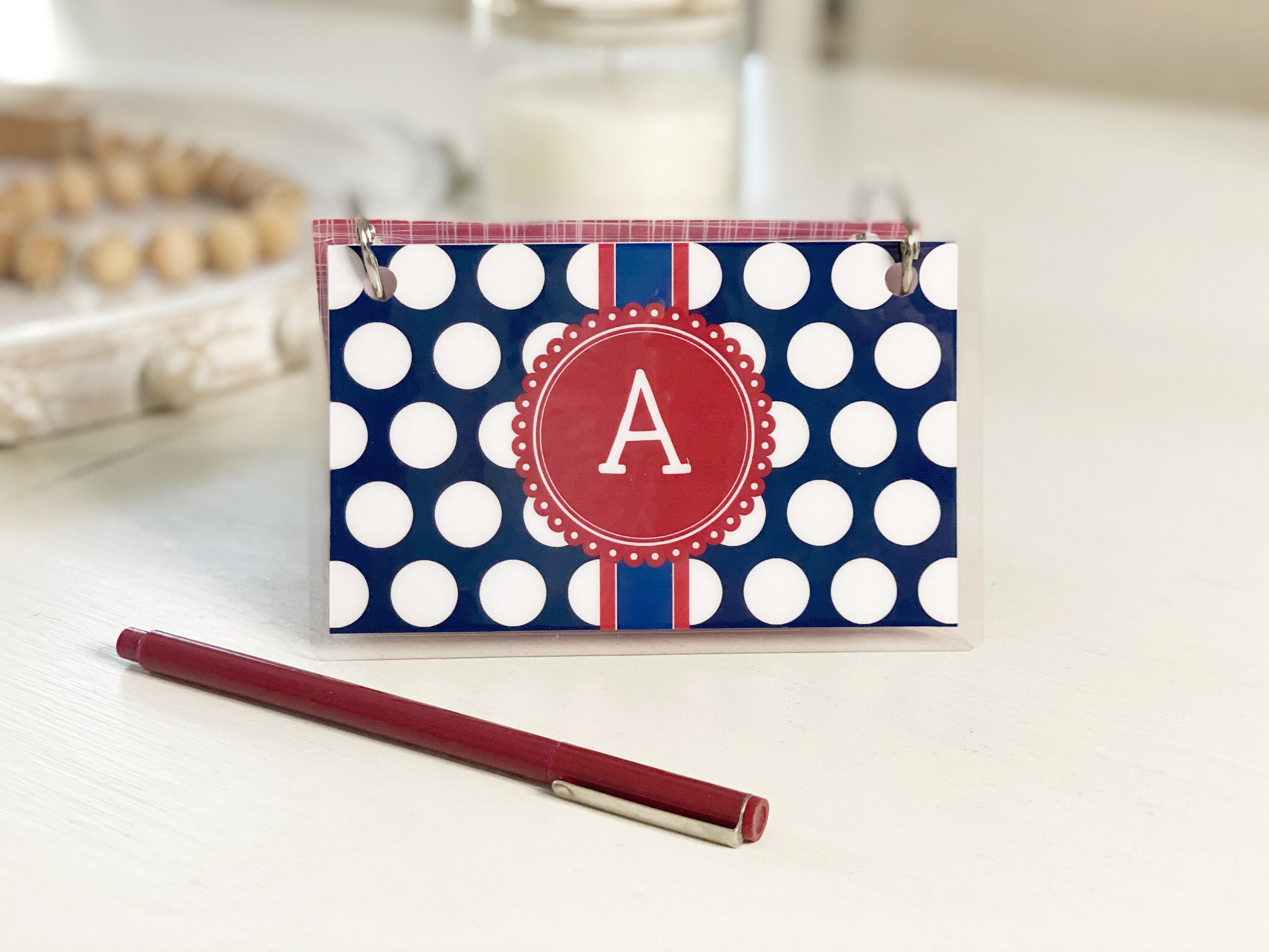 Personalized Index Card Binder Flashcard Holder or Recipe Etsy Denmark
