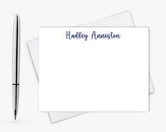 Personalized Note Card Set: Custom Stationery, Flat Cards & Envelopes