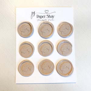 Feather Wax Seal Stickers, Wax Seal Stickers, Self Adhesive Wax Seal Stickers, Cute Wax Seal Stickers, Wax Seal Stickers, Set of 9