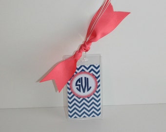 Set of 2 Monogram Luggage Tags - Personalized Bag Tags- Monogram Gift-Travel Gift-Graduation Gift-Wedding Gift-Couple Gift