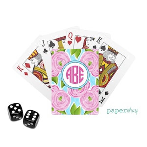 Personalized Poker Playing Cards, Monogram Playing Cards
