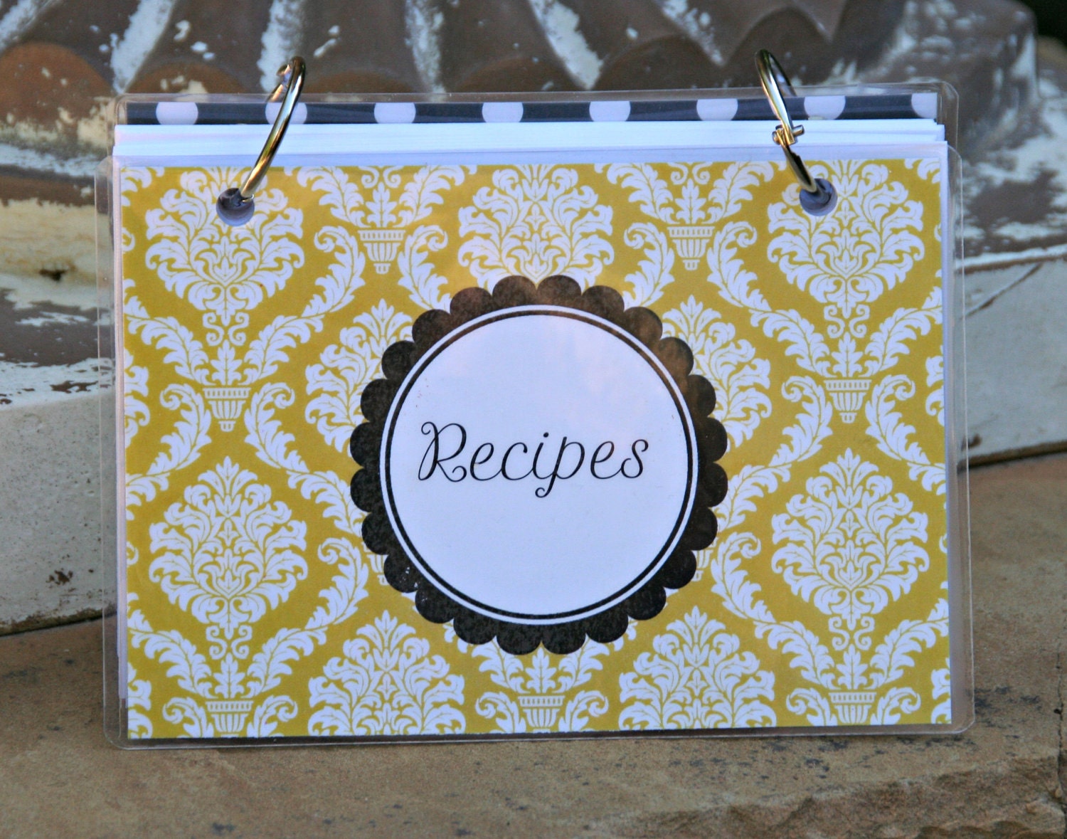 Recipe Card Binder Laminated 4 x 6 Index Card Binder Index