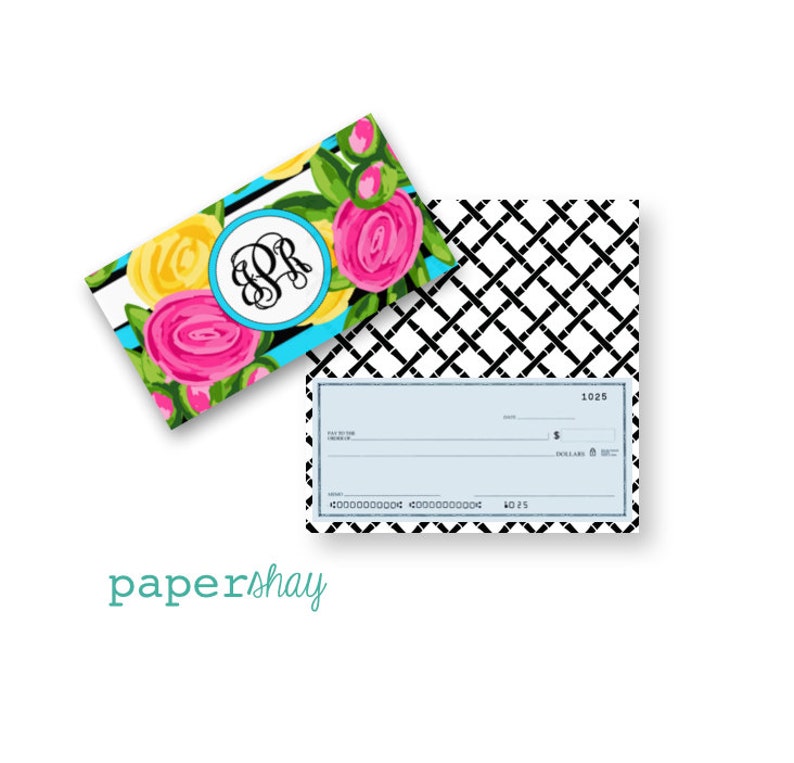 Checkbook Cover, Monogrammed Vinyl Checkbook Cover, Duplicate Checkbook ...