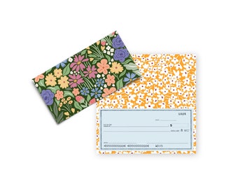 Floral Checkbook Cover,  Vinyl Checkbook Cover, Passport Cover,PS4162