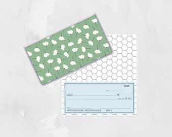 Floral Retro Checkbook Cover, Stylish Duplicate Checks Checkbook Holder
