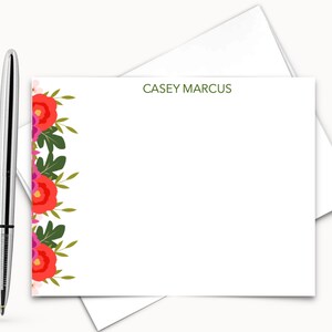 Monogram Flat Notecards - Correspondence Card Stationery - Personalized Card Stationary - Thank You Notes, FLAT NOTE CARDS