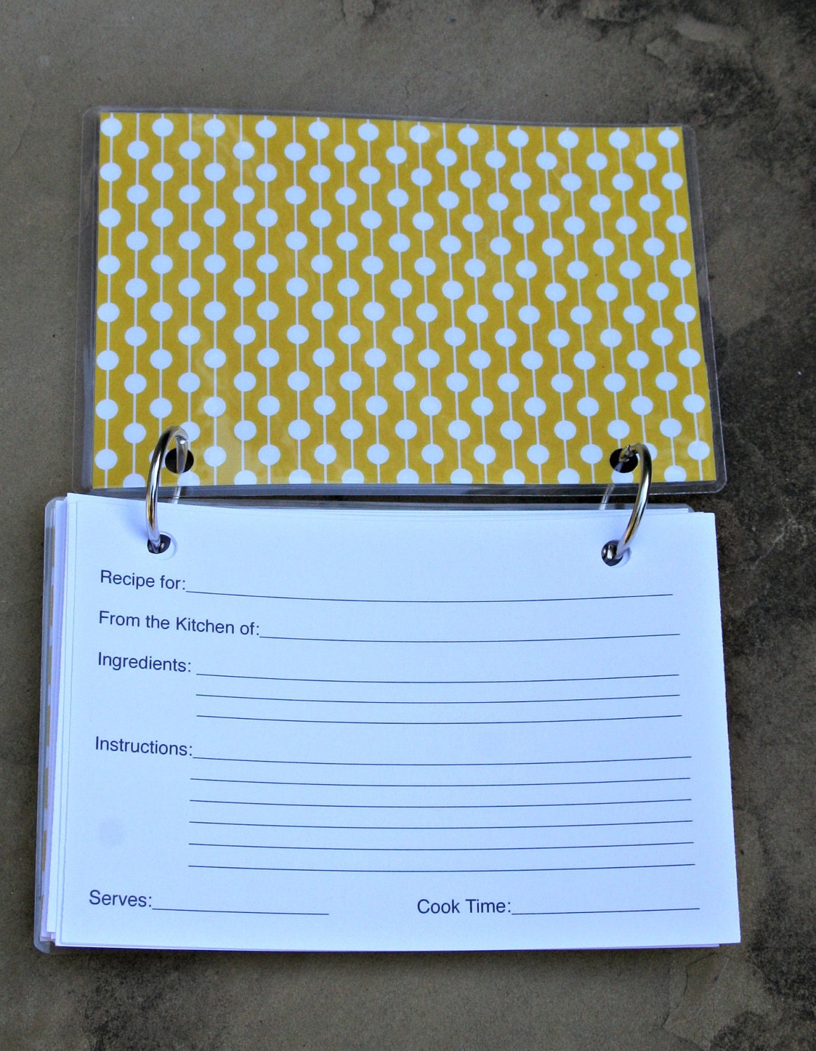 Personalized index card binder flashcard holder or recipe etsy