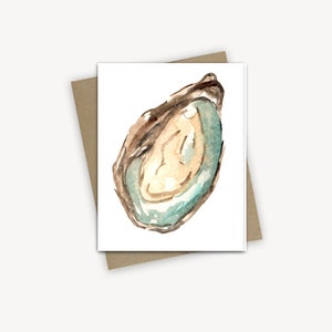 oyster note card set. card set. note cards. blank cards. beach notes. folded stationery.