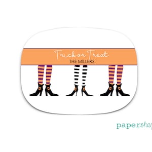 Personalized Serving Platter, Family Platter, Custom Serving Tray, Monogram Plate, Halloween, WITCHES Feet