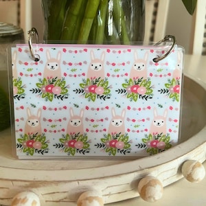 Llama Index Card Binder, Flashcard Holder or Recipe Binder, Laminated Note Card Binder, PS3020