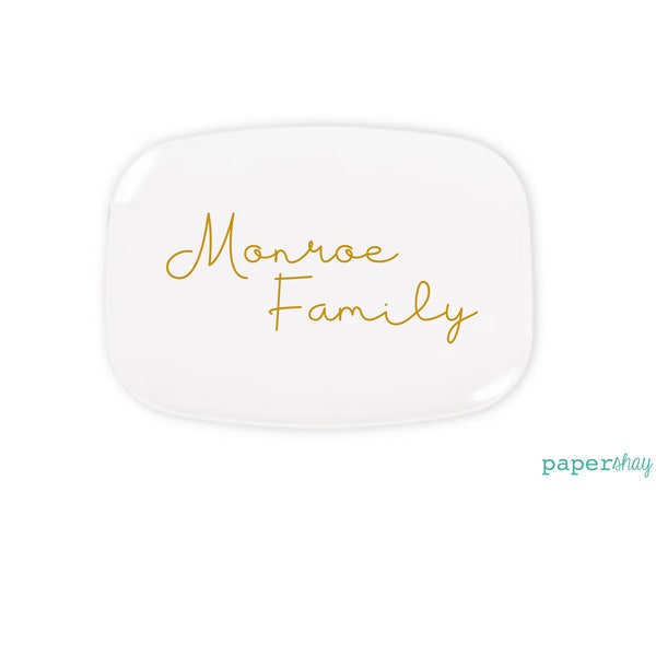 Personalized Melamine Platter, Family Platter, Personalized Serving Plate, Custom Serving Tray, Name Plate