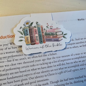 Women in the Bible Magnetic Bookmark, Bookmark for Bible Study Groups, Bookish Gift, Reading Essentials for Book Lovers, Religious Gift