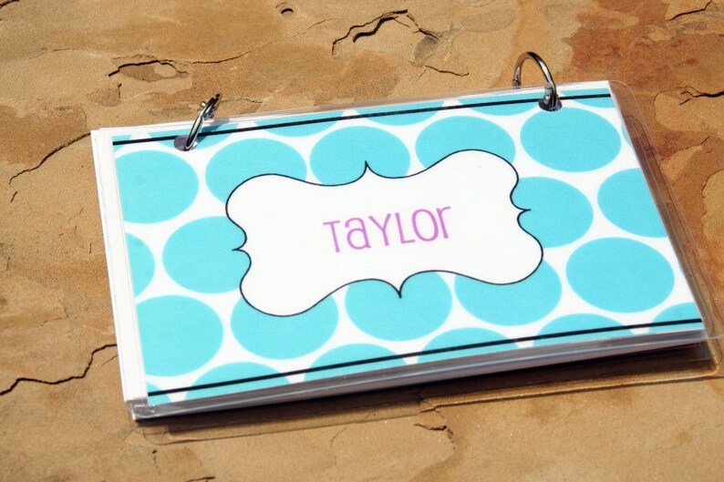 Personalized Index Card Binder Flashcard Holder or Recipe Etsy