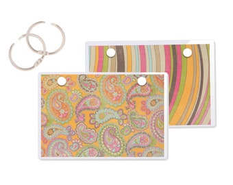 Index Card Binder, Flashcard Holder or Recipe Book, Laminated Note Card Binder, Blank Book Paisley PS31034