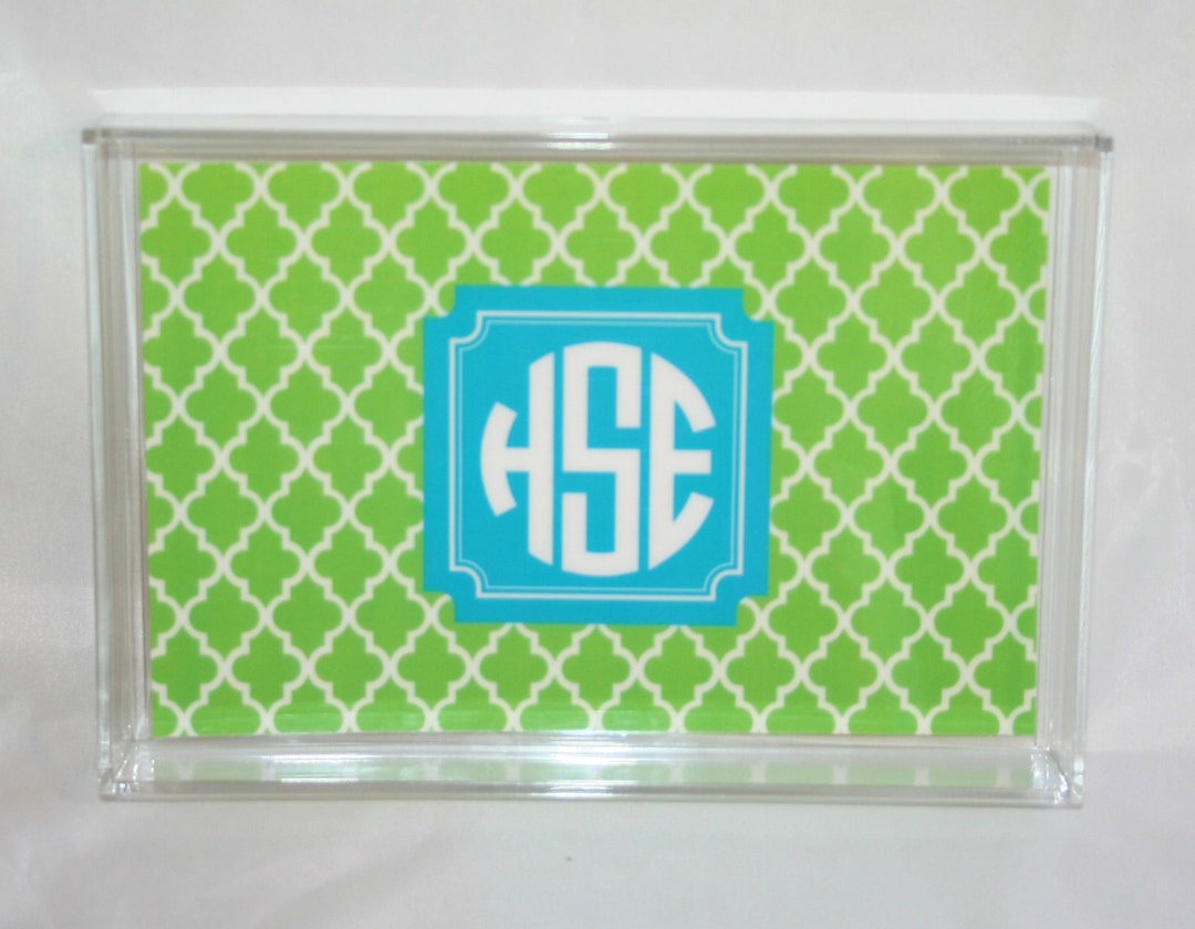 Monogrammed Clear Acrylic Vanity Tray – Cougar Shop