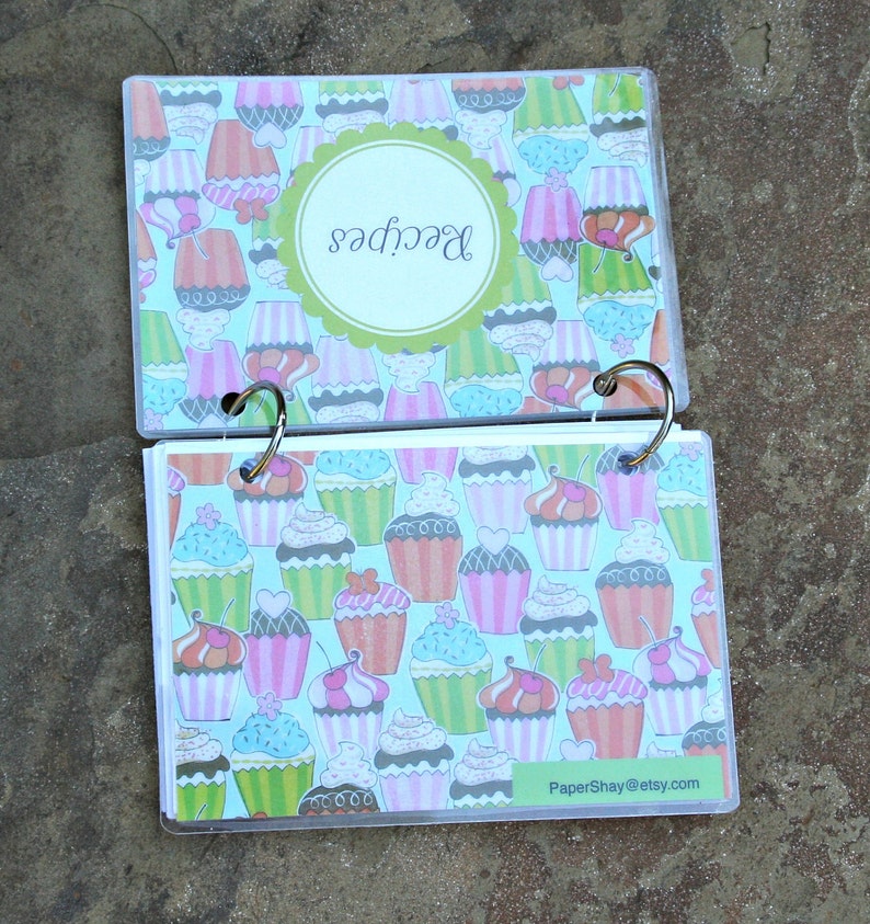 Personalized index card binder flashcard holder or recipe etsy
