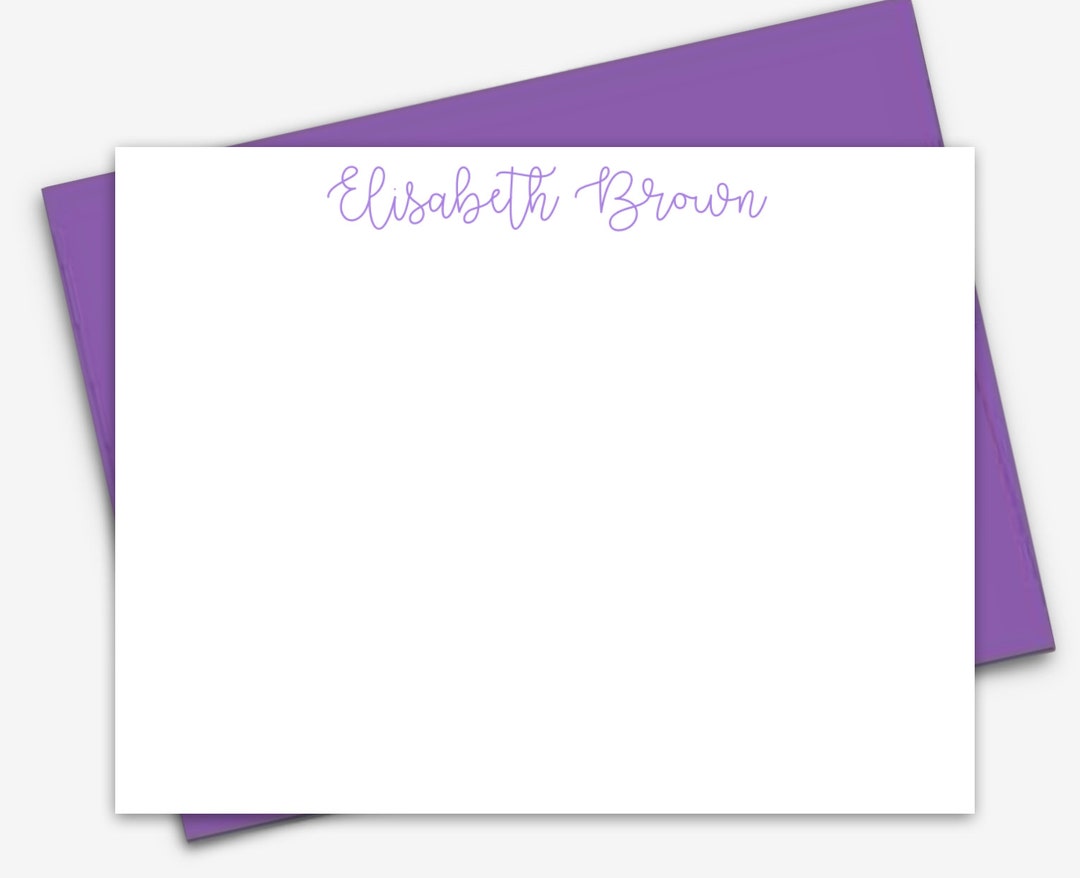 Personalized Simple Personalized Simple Script Calligraphy Stationery for Women, Customized ...