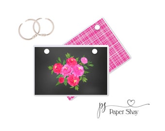 Index Card Binder, Flashcard Holder or Recipe Book, Laminated Note Card Binder, Blank Book, PS3033