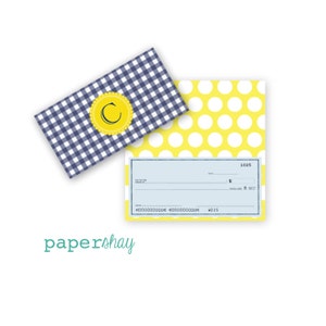 Checkbook Cover, Monogrammed Vinyl Checkbook Cover, Duplicate Checkbook, Top Tear Checkbook, PS318