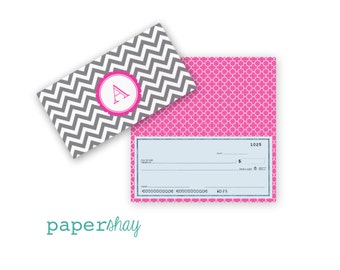 Checkbook Cover, Monogrammed Vinyl Checkbook Cover, Duplicate Checkbook, Top Tear Checkbook, PS327