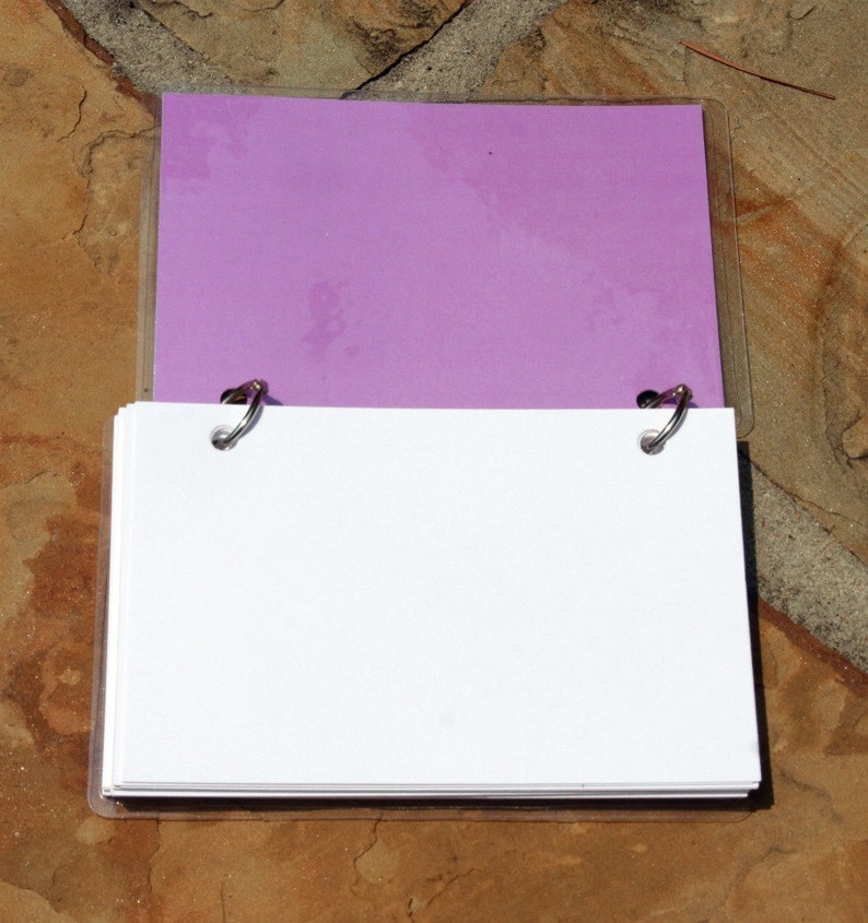 Personalized Index Card Binder, Flashcard Holder or Recipe Book ...