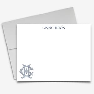 Personalized Stationery, Simple Thank You Card For Wedding, Modern Greetings Note Card, Custom Cards with Envelopes, Flat Note Cards