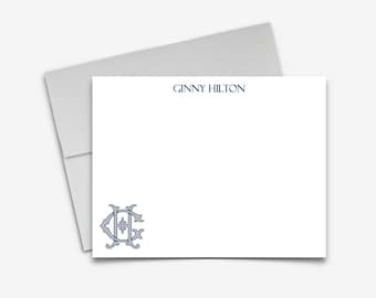 Personalized Stationery, Simple Thank You Card For Wedding, Modern Greetings Note Card, Custom Cards with Envelopes, Flat Note Cards
