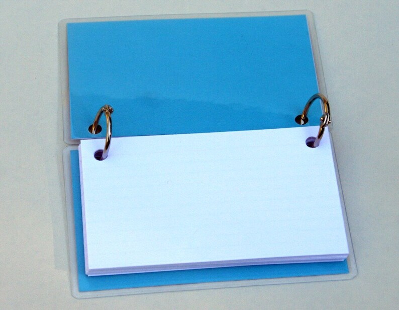 Index Card Binder Flashcard Holder or Recipe Book Laminated Etsy
