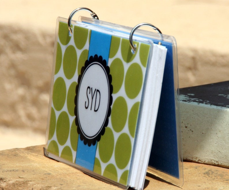 Personalized Index Card Binder Flashcard Holder or Recipe Etsy