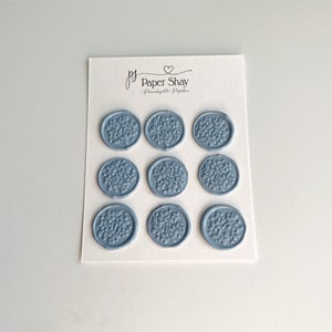 Hydrangea Seal Stickers, Wax Seal Stickers, Self Adhesive Wax Seal Stickers, Cute Wax Seal Stickers, Wax Seal Stickers, Set of 9