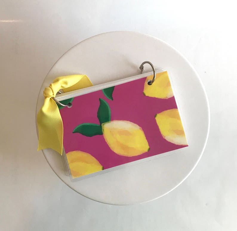 Index Card Binder Flashcard Holder or Recipe Book Laminated Etsy