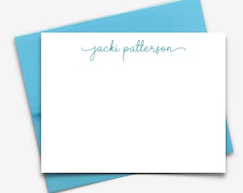 Note Cards with Name, Personalized Stationery card set, Personalized Card Set Flat Note Card and Envelope Set, Gifts for Her