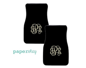 Monogram Floor Car Mats, Personalized Floor Mats for Your Car and SUV, New Driver Gift