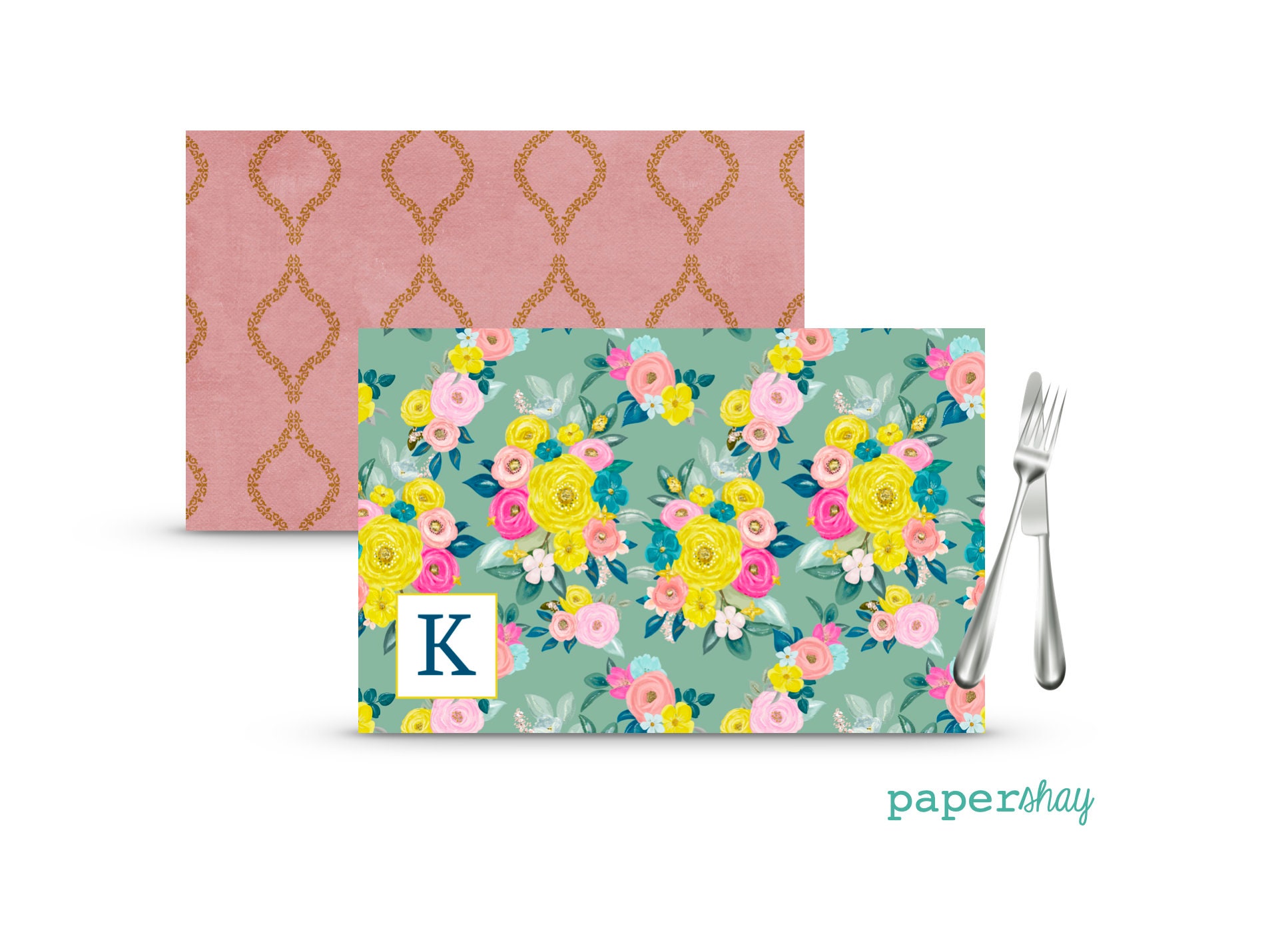 Monogrammed Placemat Laminated Placemats Design Your Own Etsy Australia