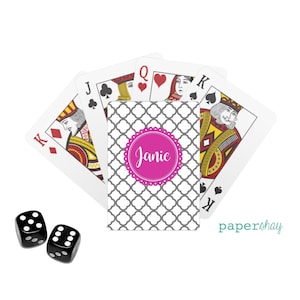 Personalized Poker Playing Cards, Monogram Playing Cards