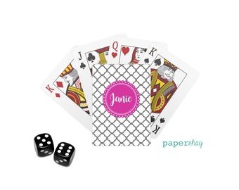 Personalized Poker Playing Cards, Monogram Playing Cards