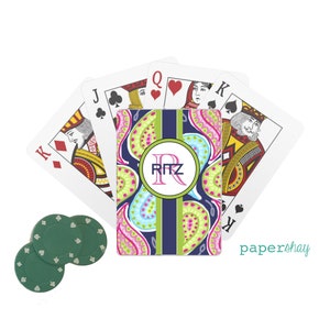 Personalized Poker Playing Cards, Monogram Playing Cards