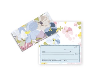 Checkbook Cover, Floral Vinyl Checkbook Cover, Travel Gift,PS42161