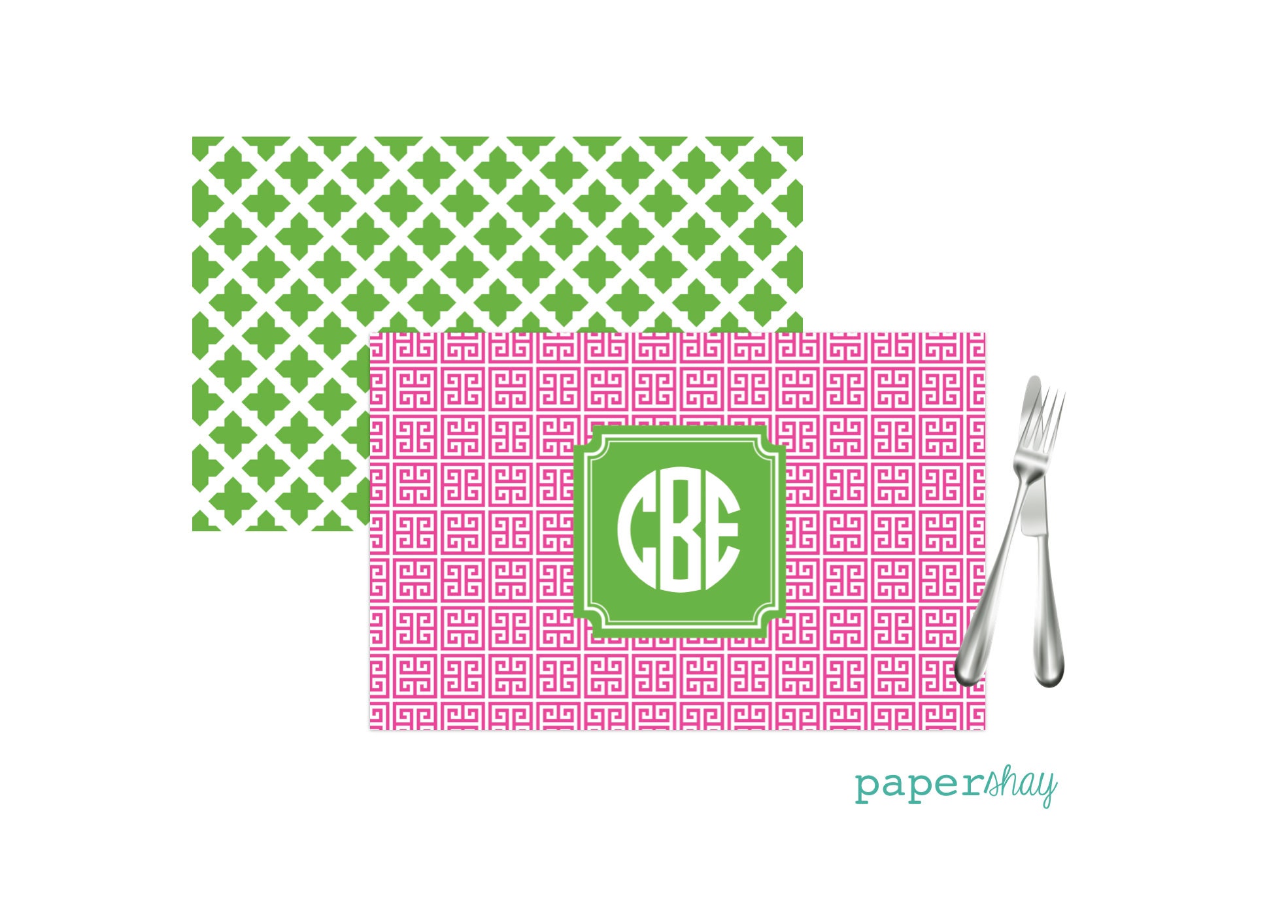 Monogrammed Placemat Laminated Placemats Design your Own Etsy