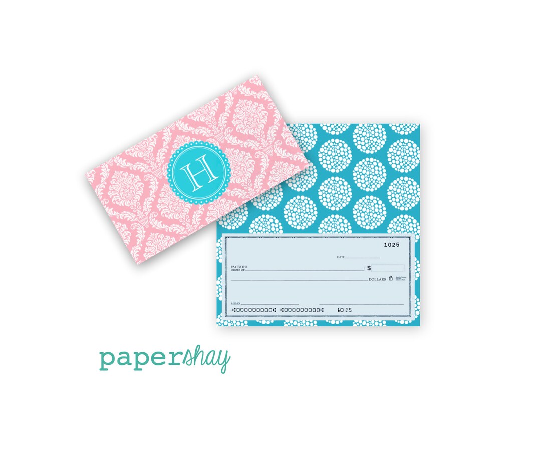 Checkbook Cover, Monogrammed Vinyl Checkbook Cover, Duplicate Checkbook ...