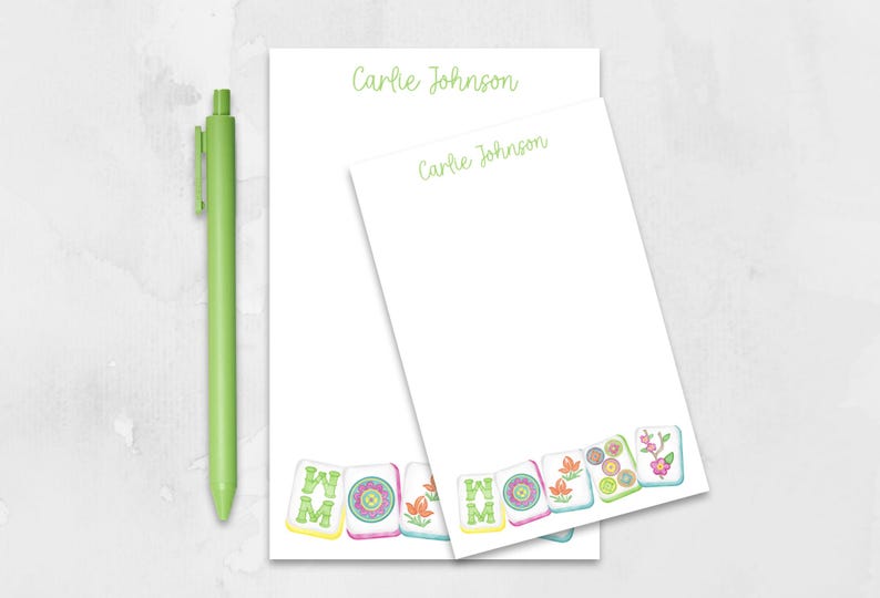 Personalized Mahjong Notepad