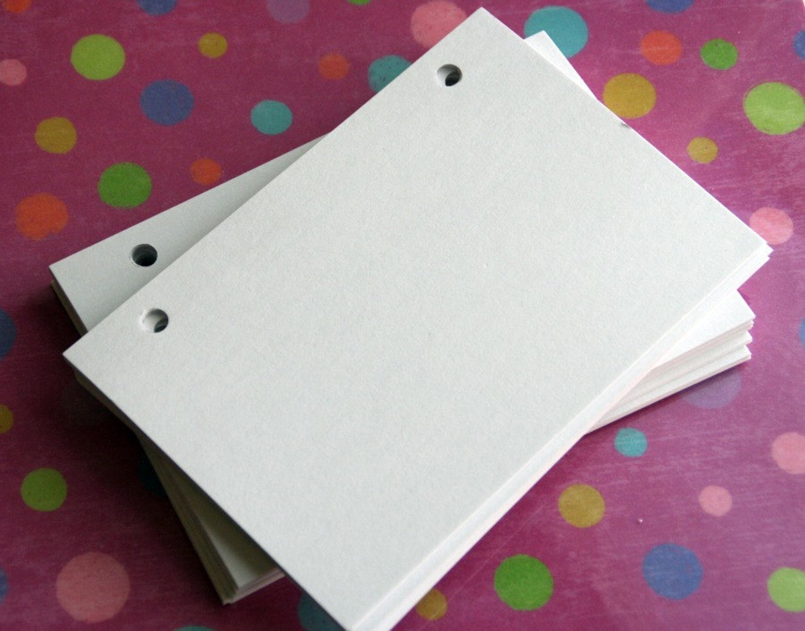Index Cards 4 X 6 Binder Refill Hand Drilled Unlined Index Etsy