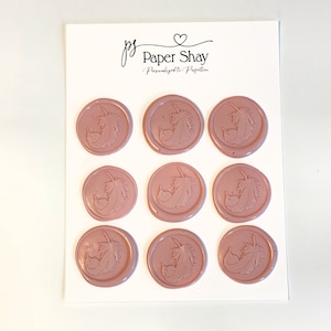 Feather Seal Stickers, Wax Seal Stickers, Self Adhesive Wax Seal Stickers, Cute Wax Seal Stickers, Wax Seal Stickers, Set of 9