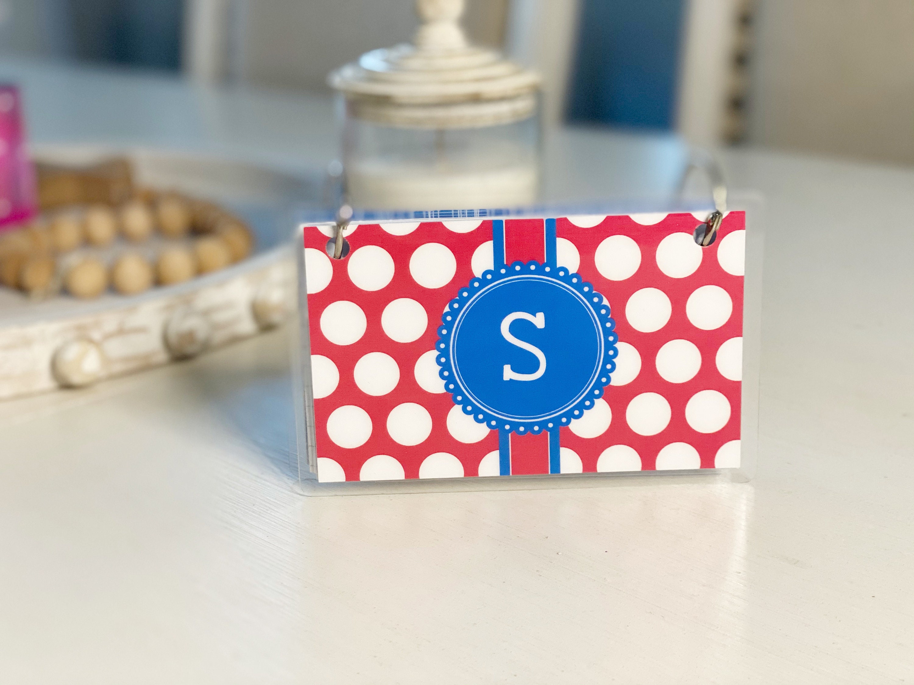 Personalized Index Card Binder Flashcard Holder or Recipe Etsy