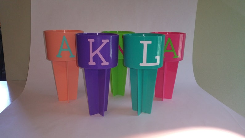 Monogrammed Beach Spiker for Drinks Personalized Beach Cup Sand Spike Beach Drink Holder