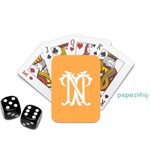 Personalized Poker Playing Cards, Monogram Playing Cards, 2 Letter Monogram image 9