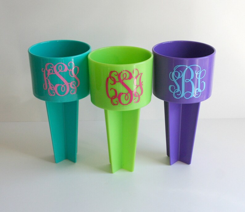 Monogrammed Beach Spiker for Drinks Personalized Beach Cup Sand Spike Beach Drink Holder